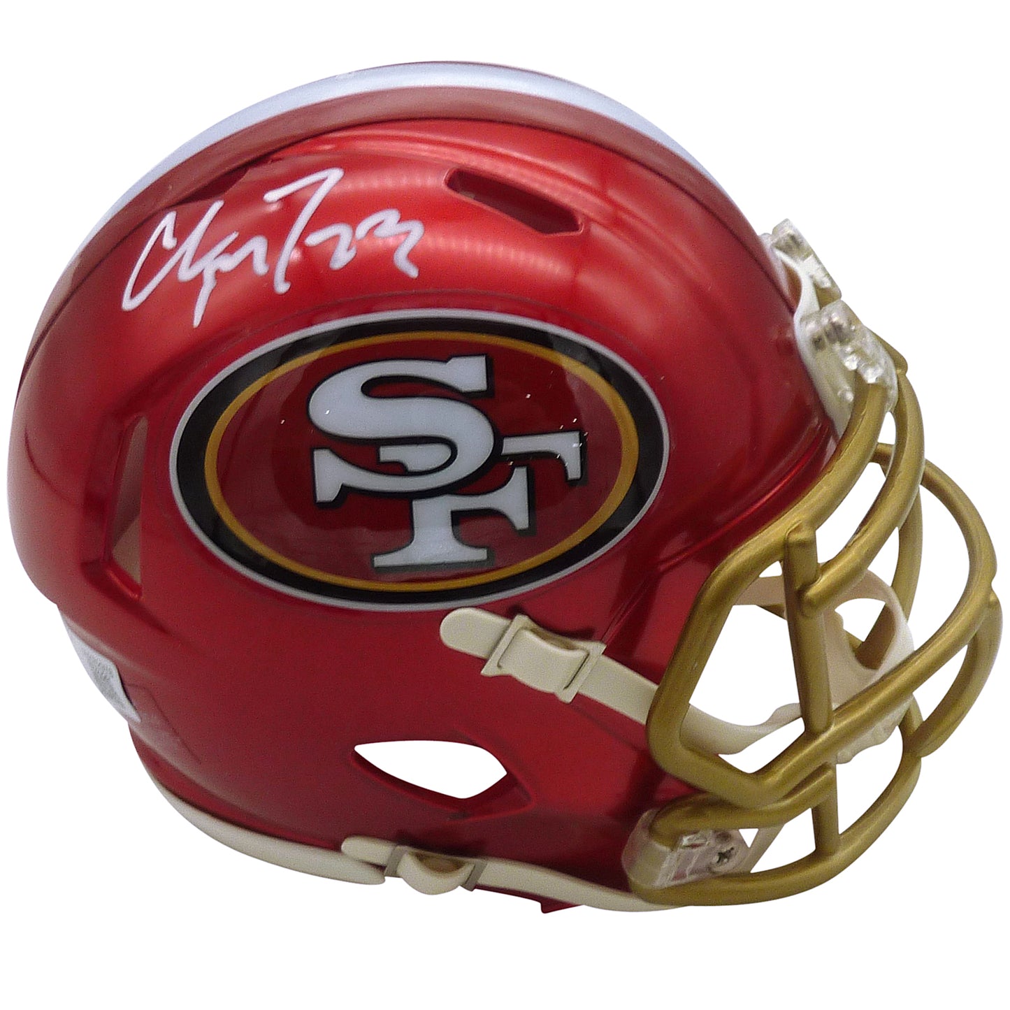 Christian McCaffrey Autographed San Francisco 49ers (FLASH Alternate) Mini Helmet - Beckett