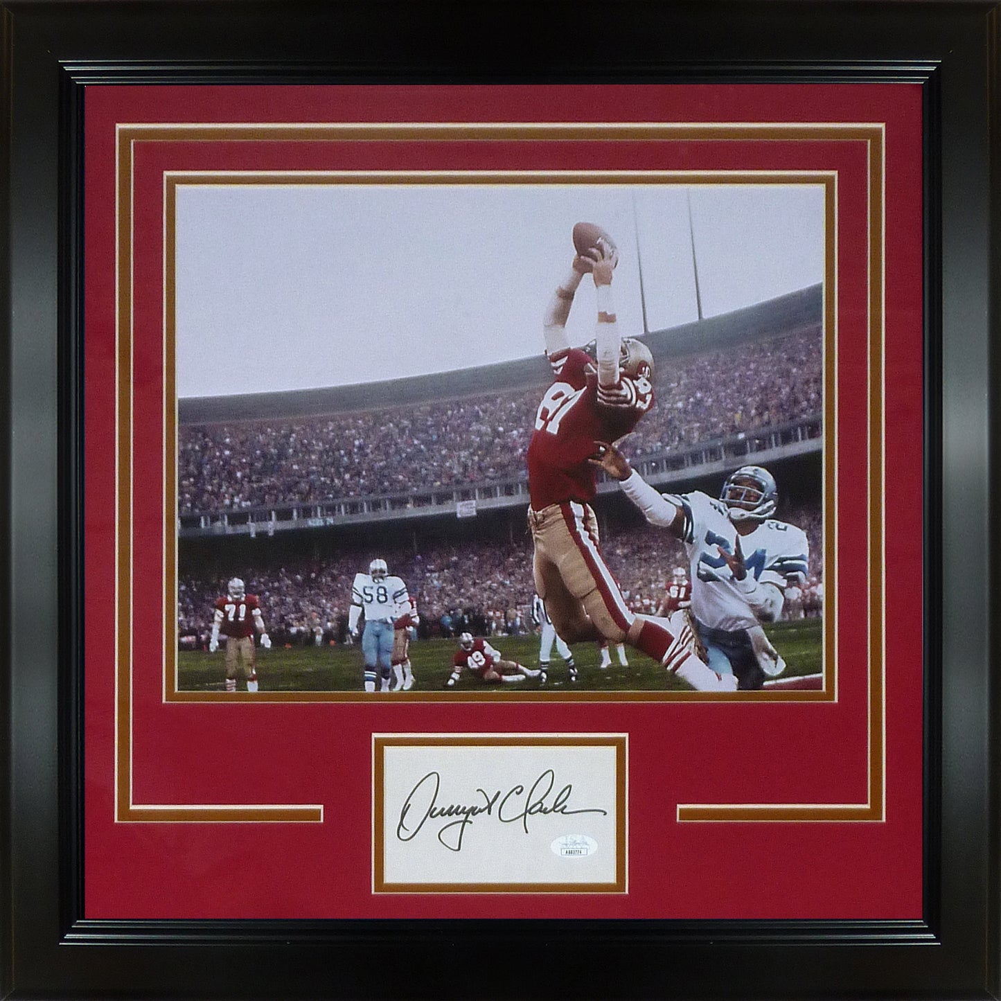 Dwight Clark San Francisco 49ers (The Catch) 11x14 Photo Deluxe Framed with Autograph Ð JSA