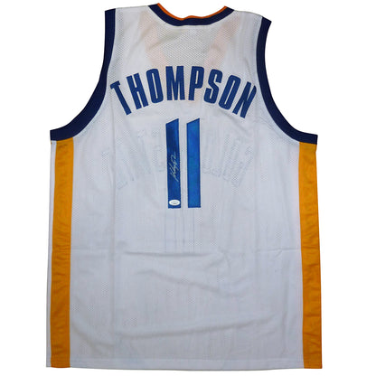 Klay Thompson Autographed Golden State (White #11) Custom Jersey - JSA