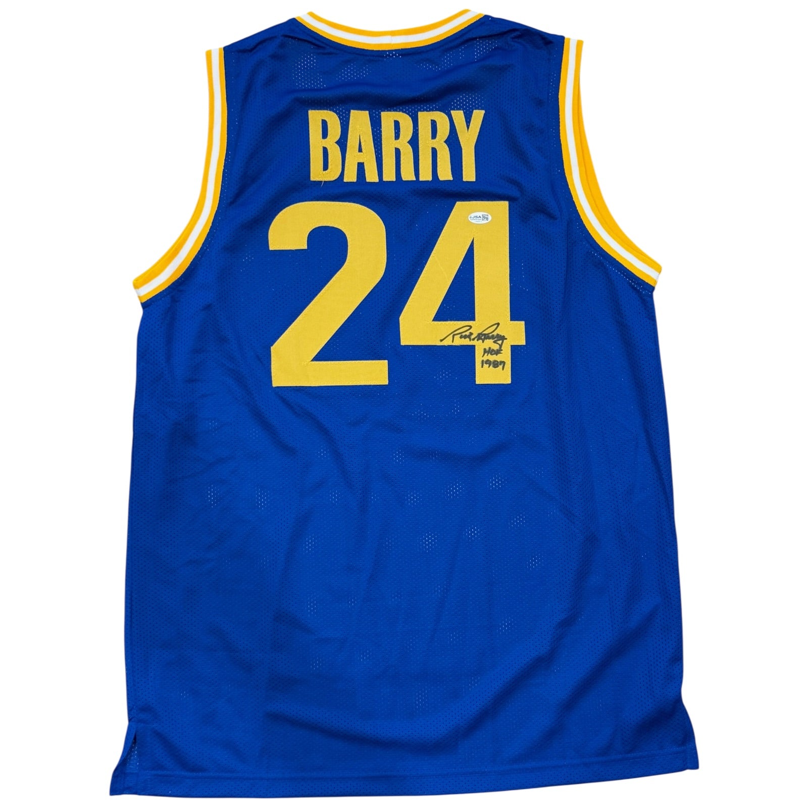 Rick Barry Autographed Golden State (Blue #24) Custom Jersey w/ 