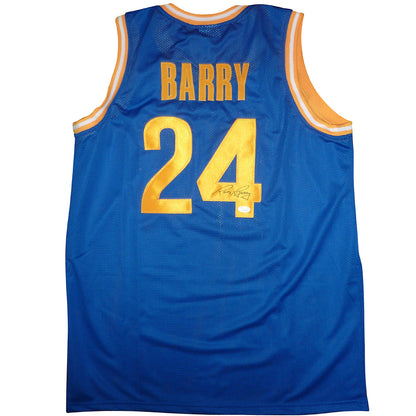 Rick Barry Autographed Golden State (Blue #24) Custom Jersey - JSA