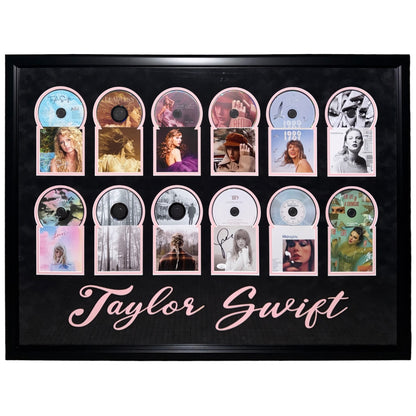 Taylor Swift Autographed Deluxe Framed 12 CD Discography Collage Collection - JSA