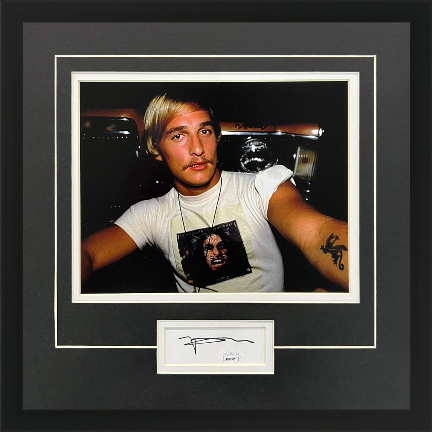 Matthew McConaughey Autographed Dazed and Confused "Signature Series" Frame - JSA