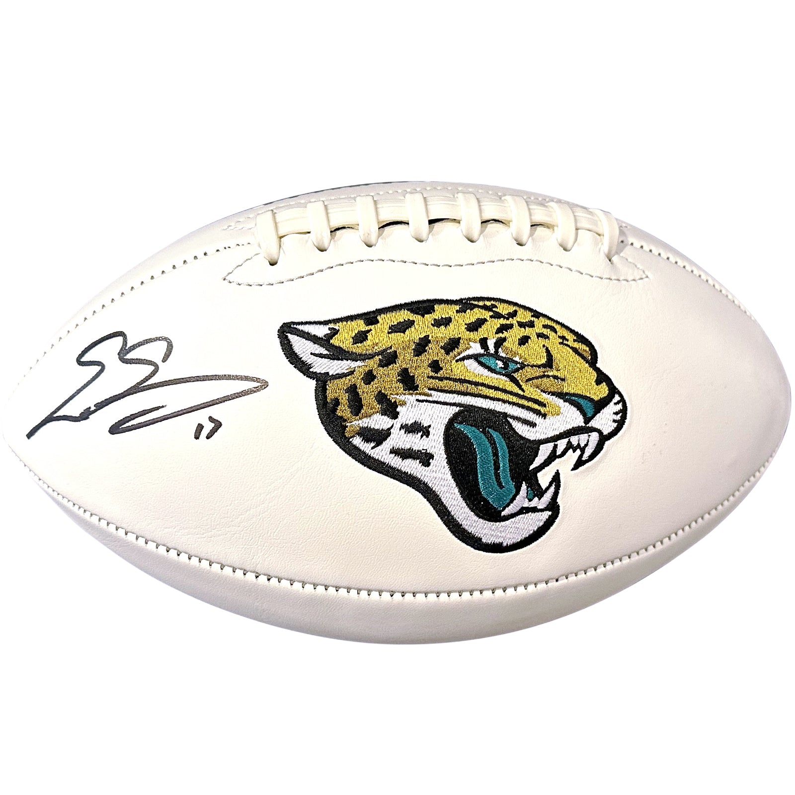 Evan Engram Autographed Jacksonville Jaguars Logo Football - Beckett