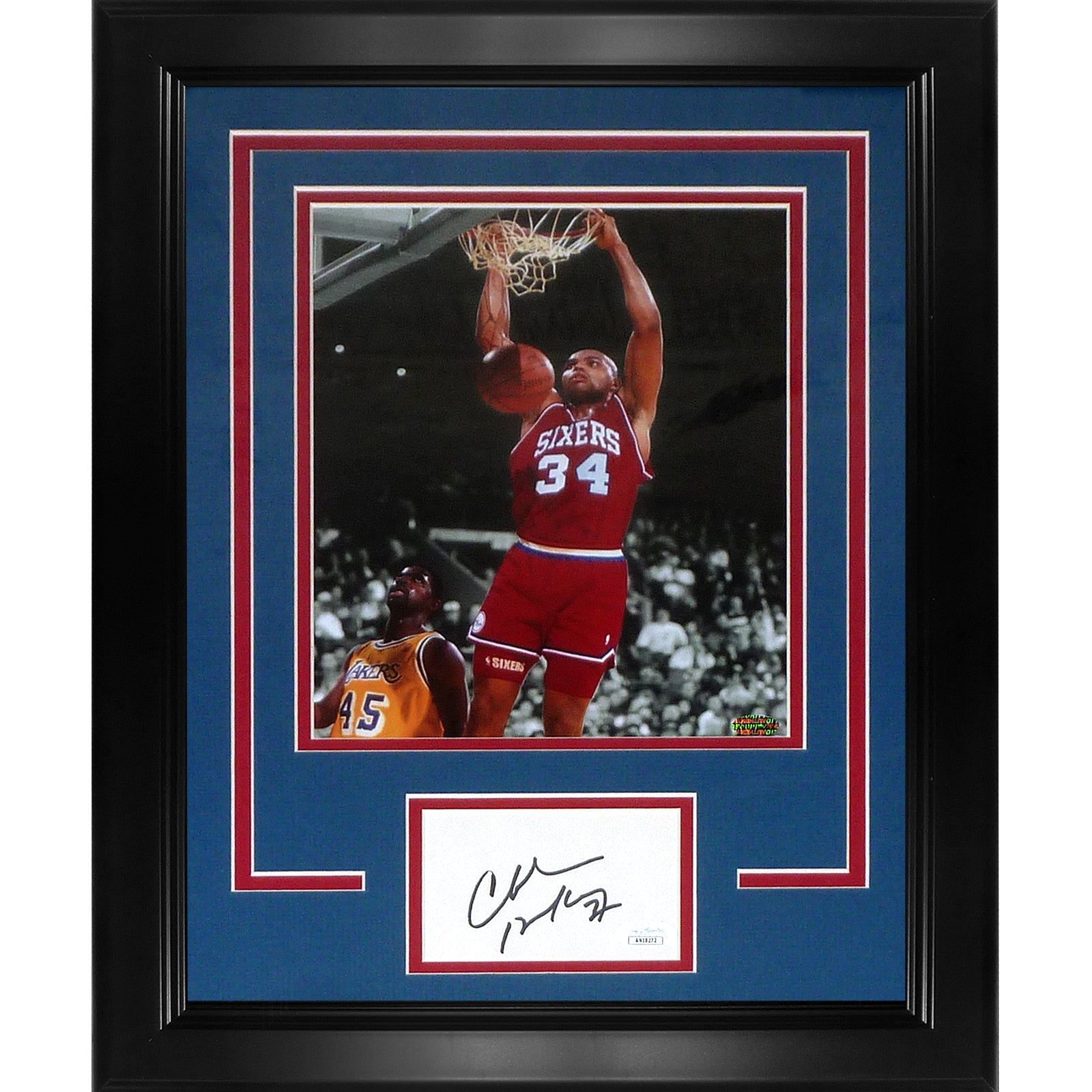 Charles Barkley Autographed Philadelphia 76ers Signature Series Frame - JSA