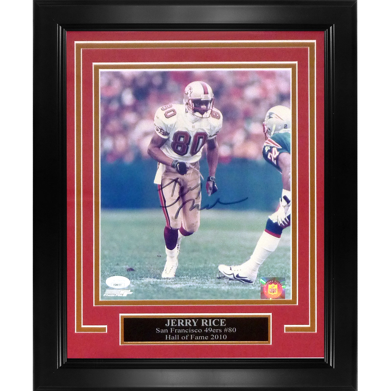 Jerry Rice Autographed San Francisco 49ers Deluxe Framed 8x10 Photo - JSA