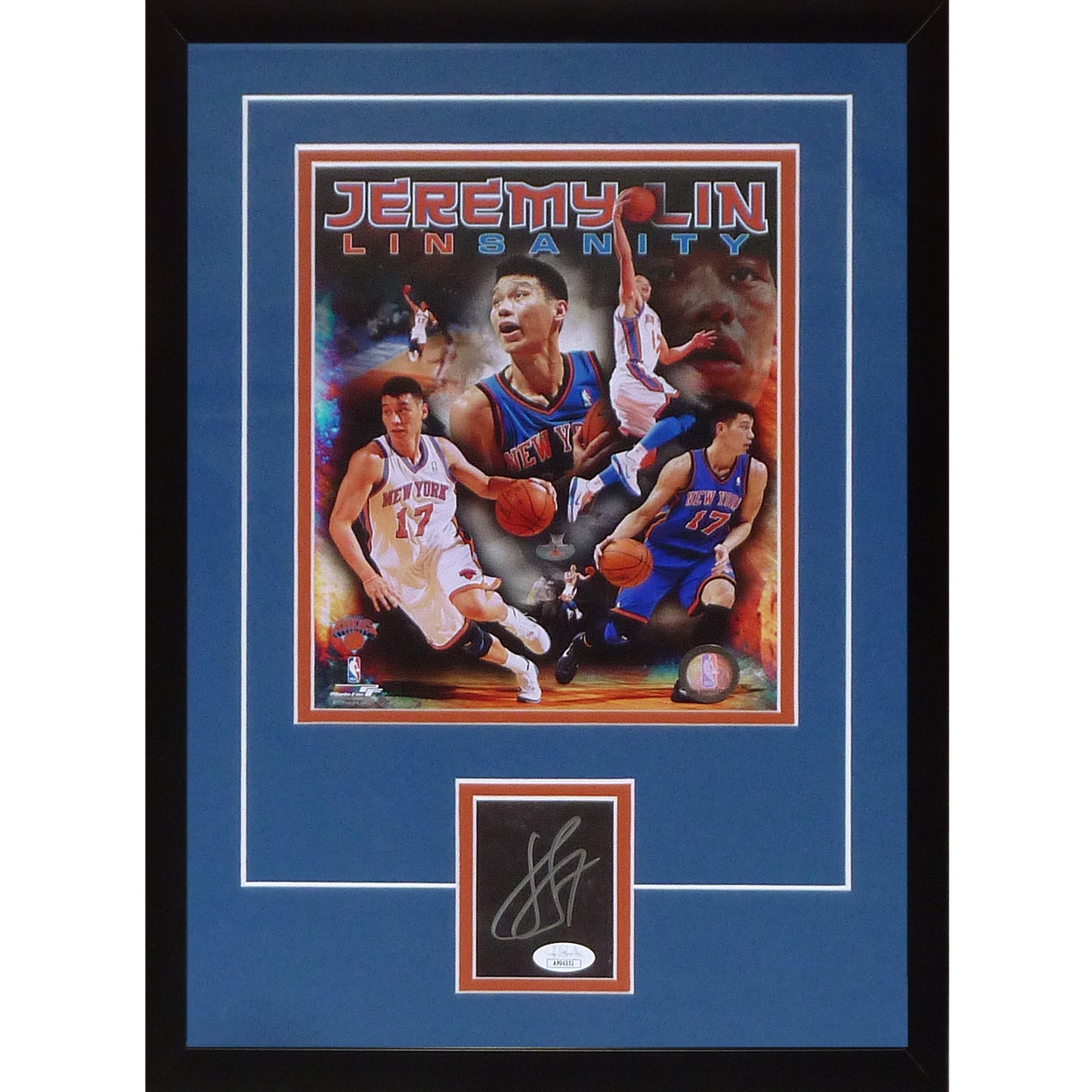 Jeremy Lin Autographed New York Knicks "Signature Series" Frame - JSA