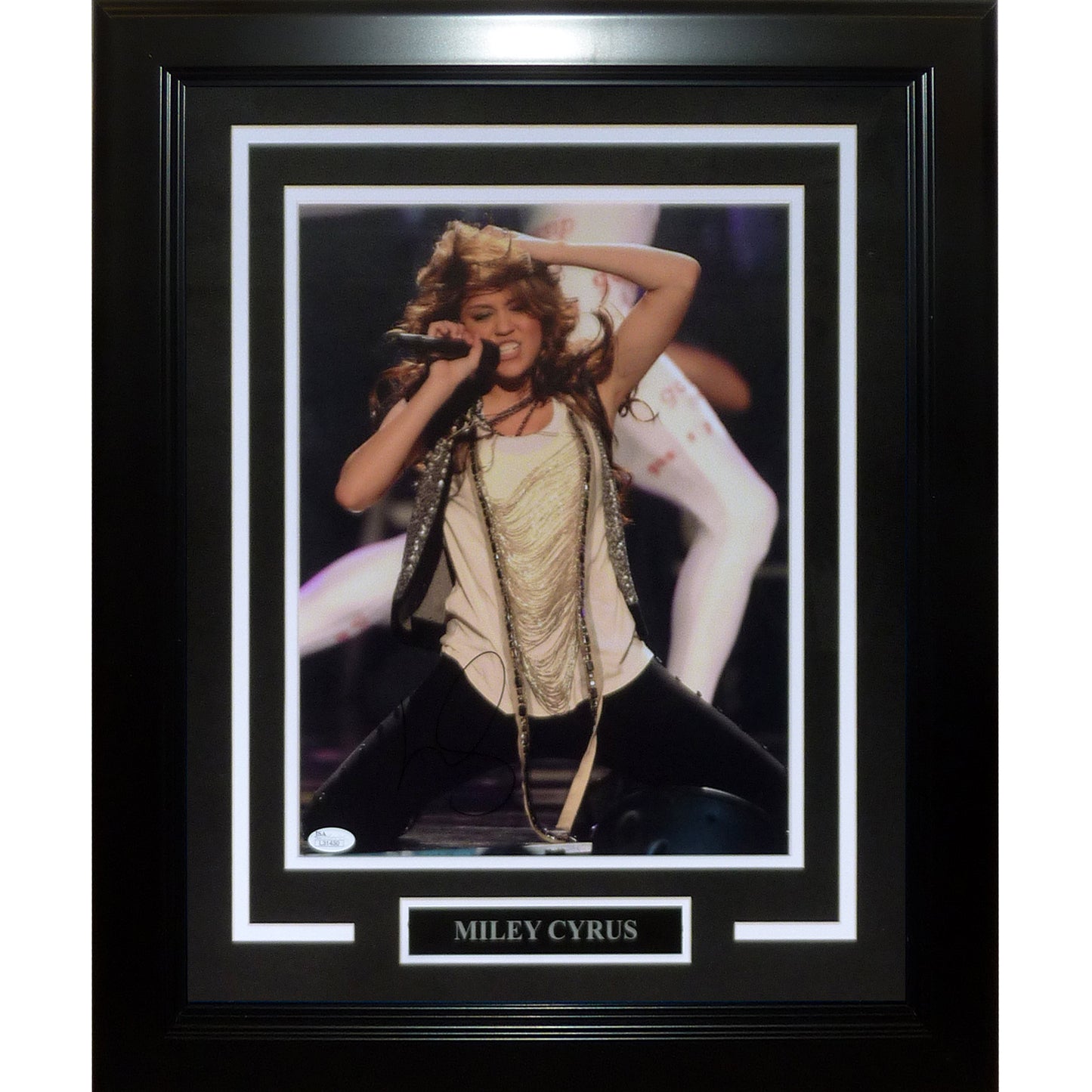 Miley Cyrus Autographed Music Deluxe Framed 11x14 Photo - JSA