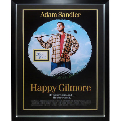Happy Gilmore Full-Size Movie Poster Deluxe Framed with Adam Sandler Autograph - JSA