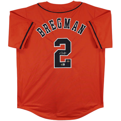 Alex Bregman Autographed Houston (Orange #2) Jersey - Beckett