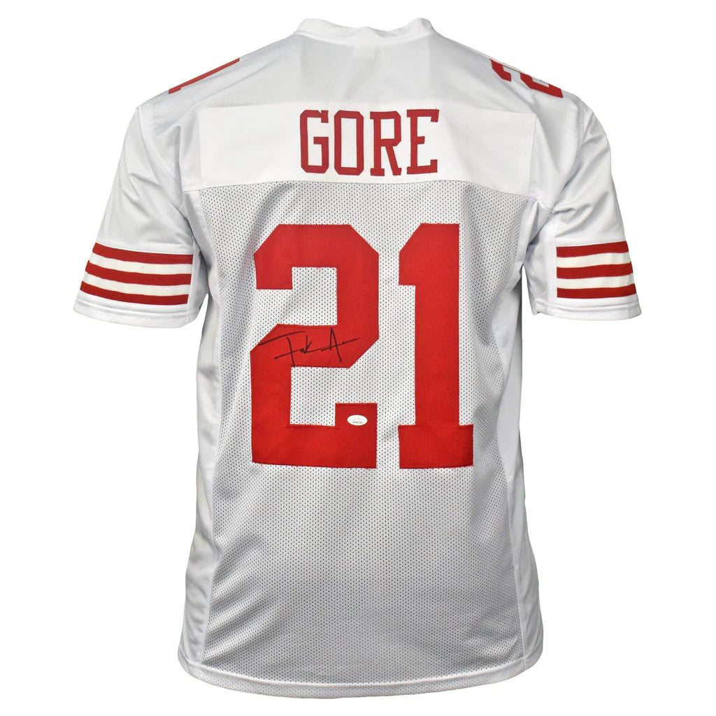 Frank Gore Autographed San Francisco (White #21) Custom Jersey - JSA