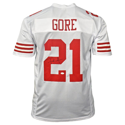 Frank Gore Autographed San Francisco (White #21) Custom Jersey - JSA