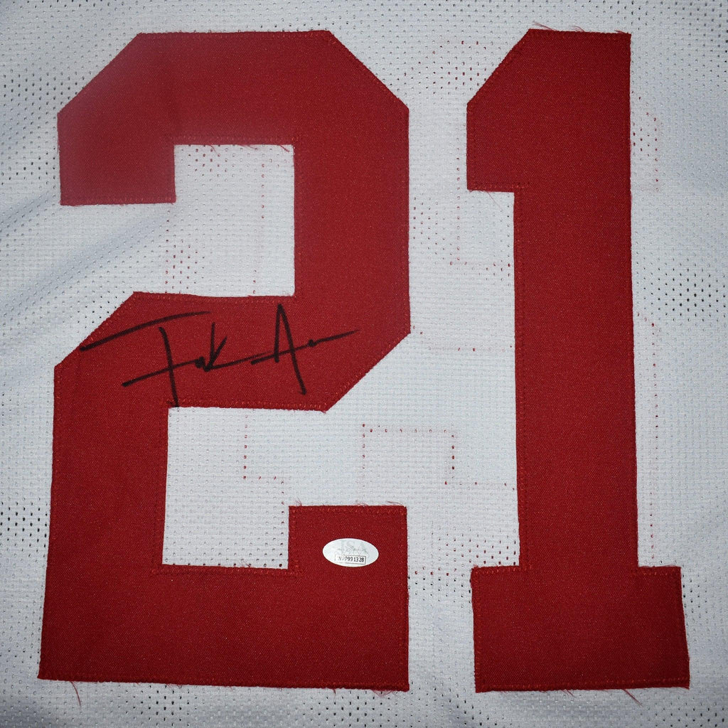 Frank Gore Autographed San Francisco (White #21) Custom Jersey - JSA
