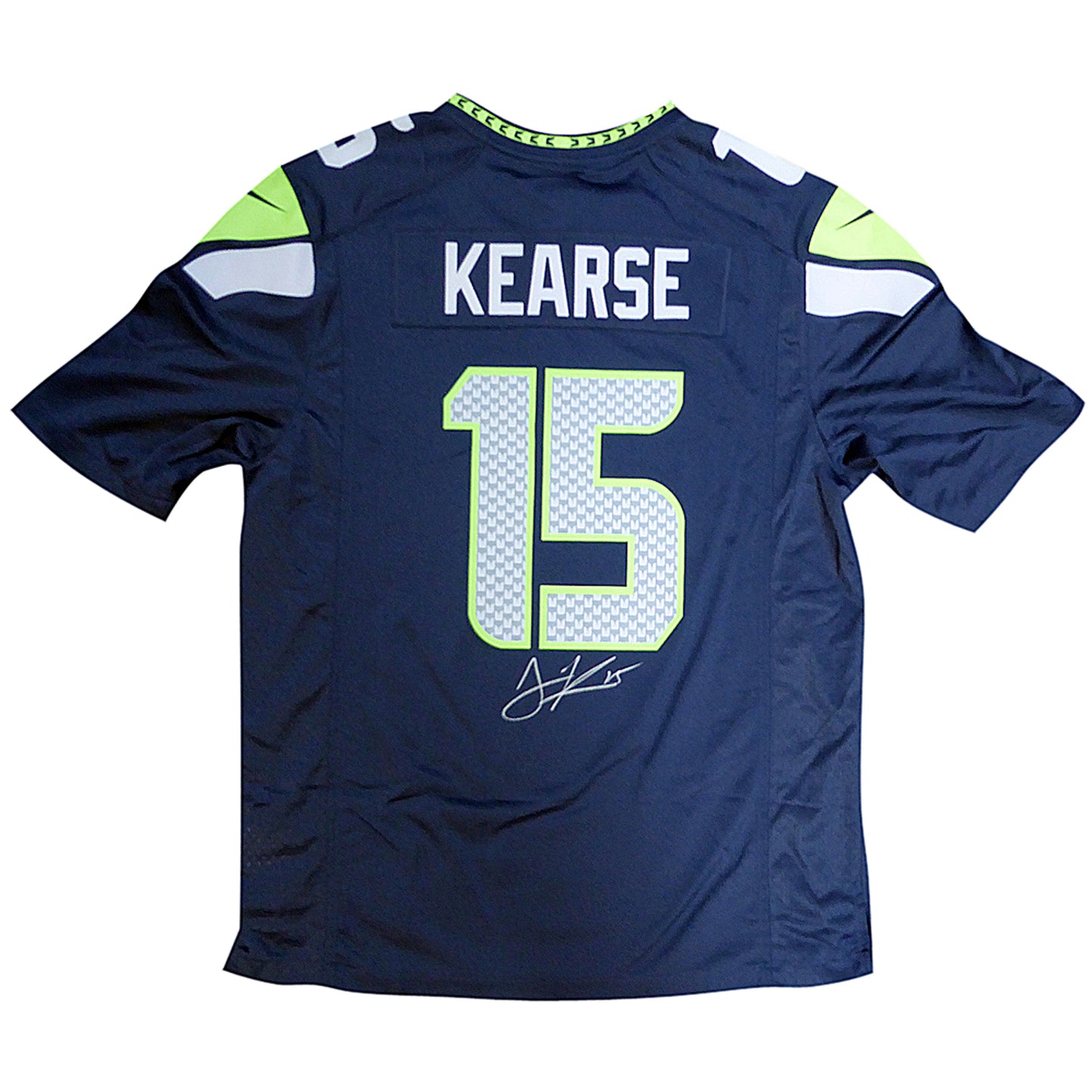 Jermaine Kearse Autographed Seattle Seahawks (Blue #15) Nike Jersey MCS