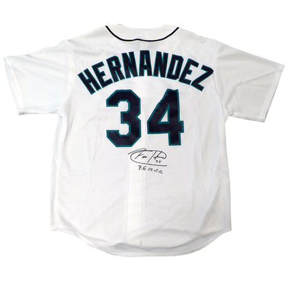 Felix Hernandez Autographed Seattle Mariners (White #34) Majestic Jersey w/ "PG 8-15-12" - MLB
