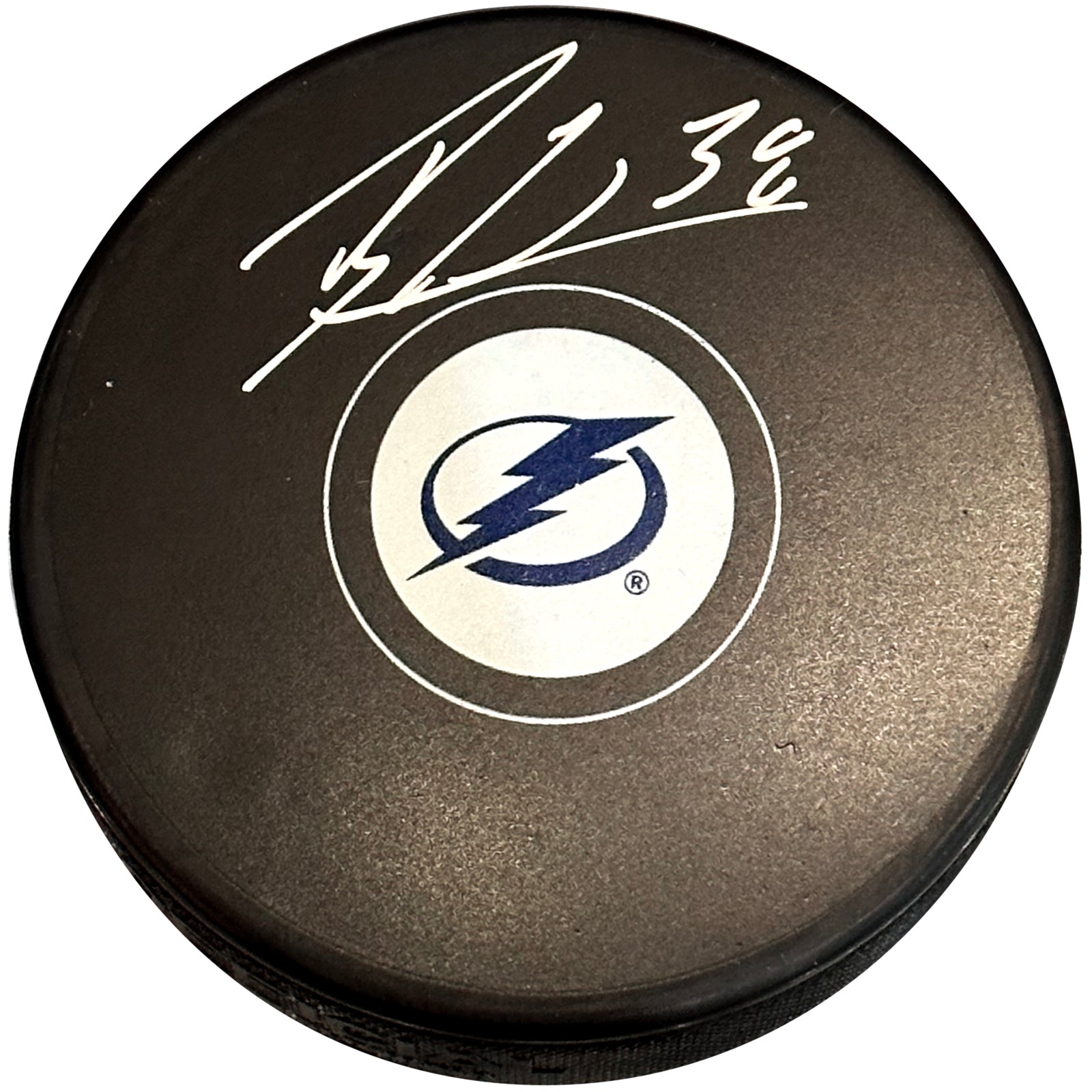 Brandon Hagel Autographed Tampa Bay Lightning Hockey Puck - JSA