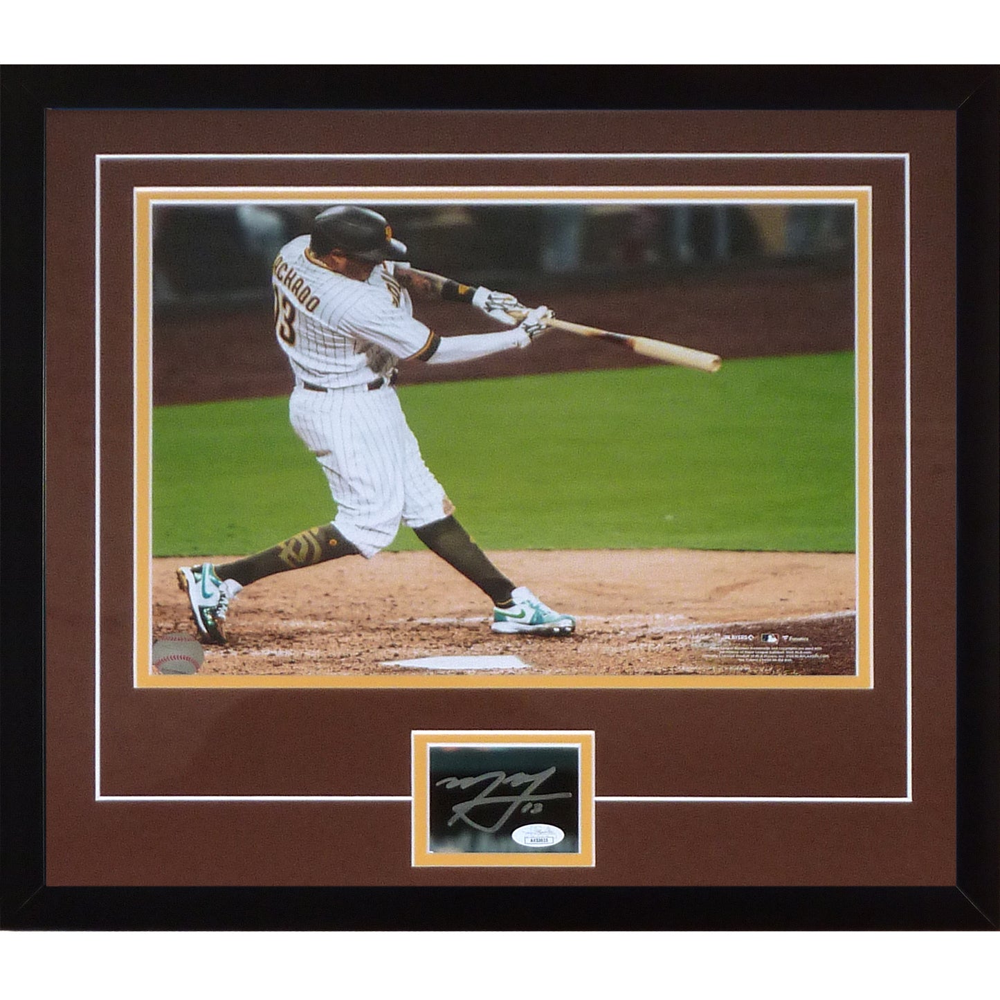 Manny Machado Autographed San Diego Padres Deluxe Framed 11x14 Photo Piece - JSA