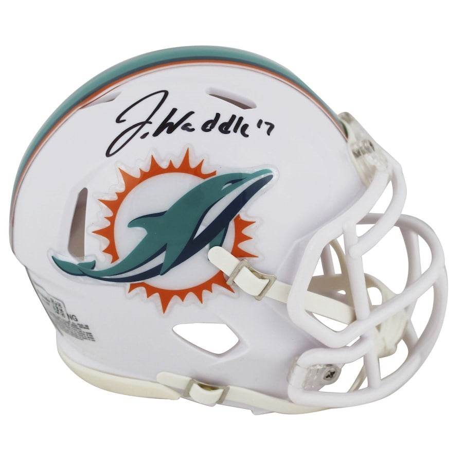 Jaylen Waddle Autographed Miami Dolphins Mini Helmet - Fanatics