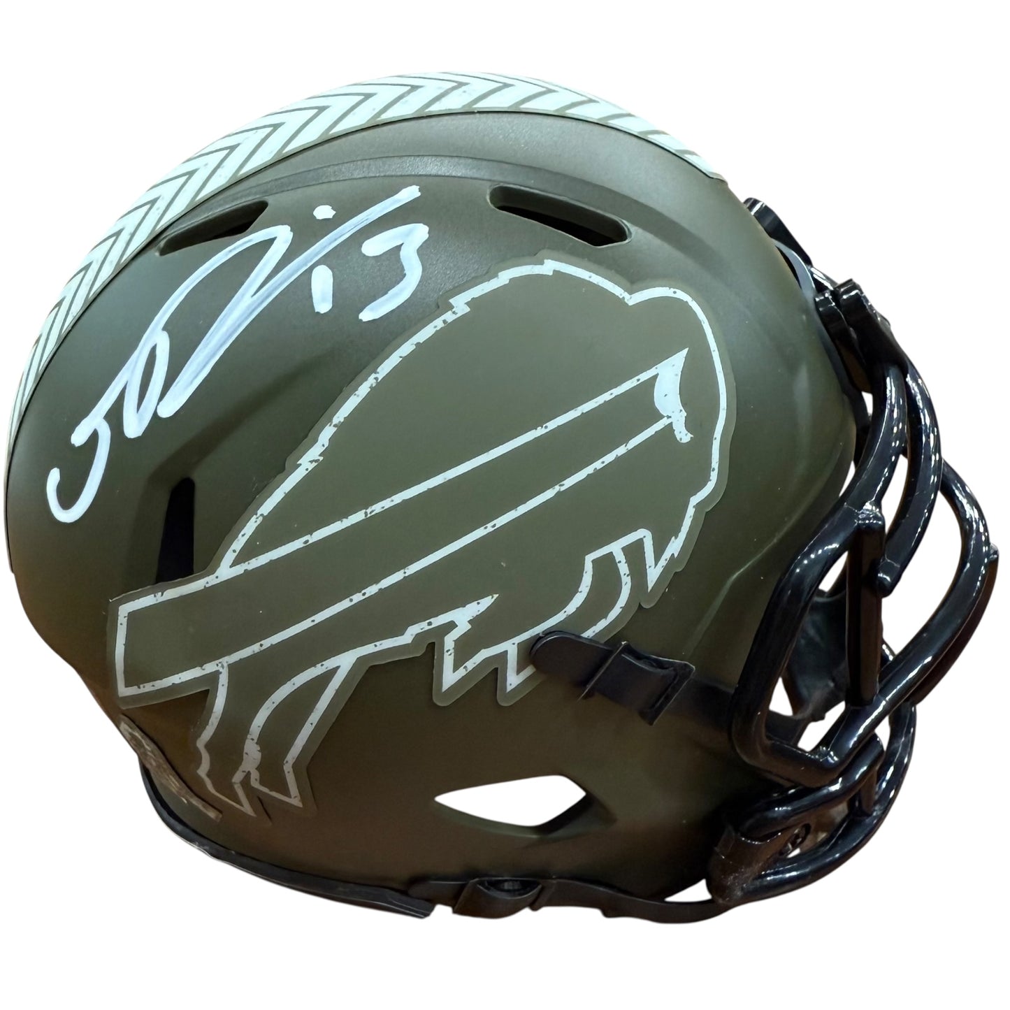 Gabe Davis Autographed Buffalo Bills (Salute to Service) Mini Helmet - JSA