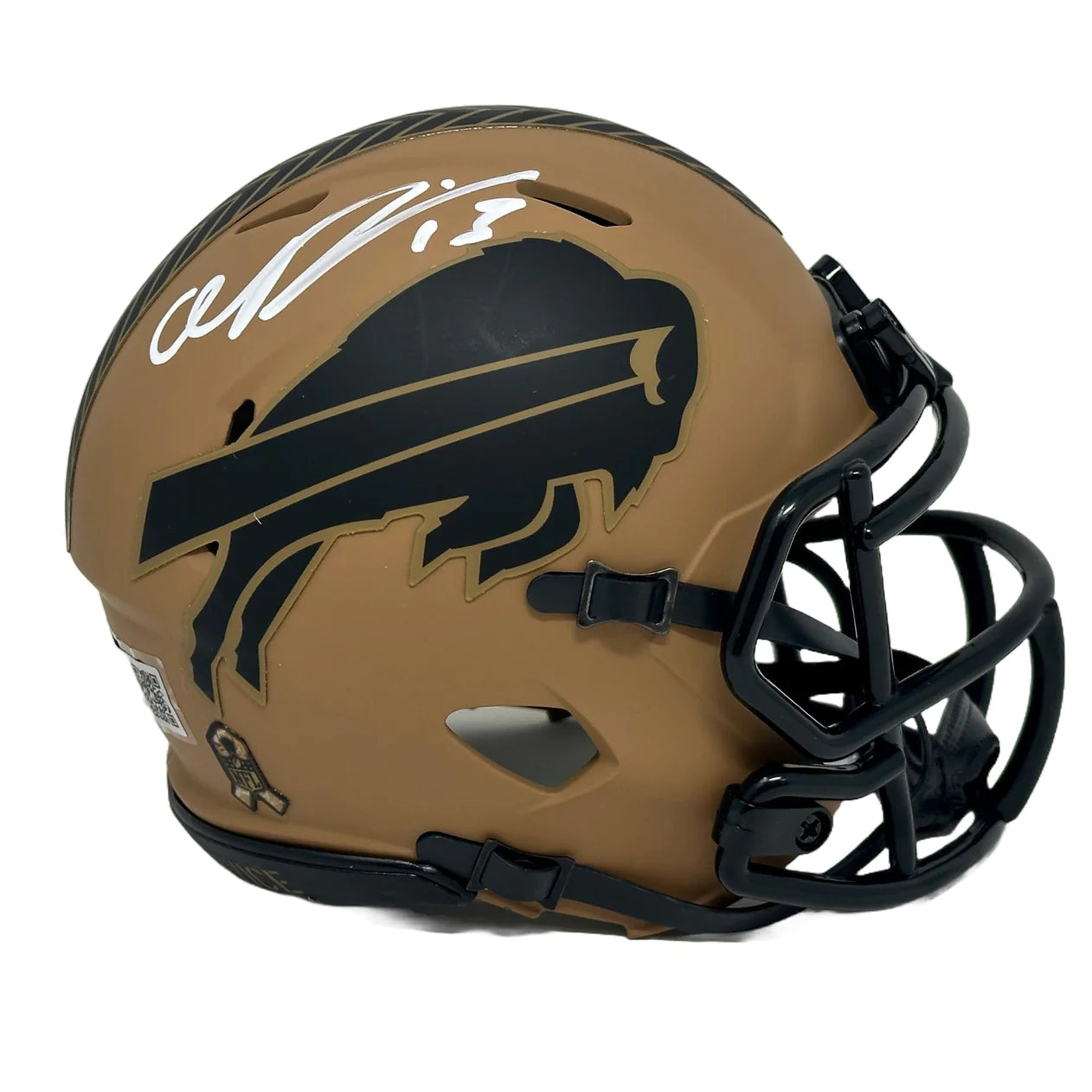 Gabe Davis Autographed Buffalo Bills (Salute to Service) Mini Helmet - JSA