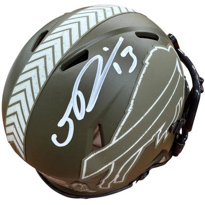 Gabe Davis Autographed Buffalo Bills (Salute to Service) Mini Helmet - JSA