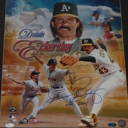 Dennis Eckersley Autographed Oakland Athletics A's (Collage) Deluxe Framed 16x20 Photo - JSA