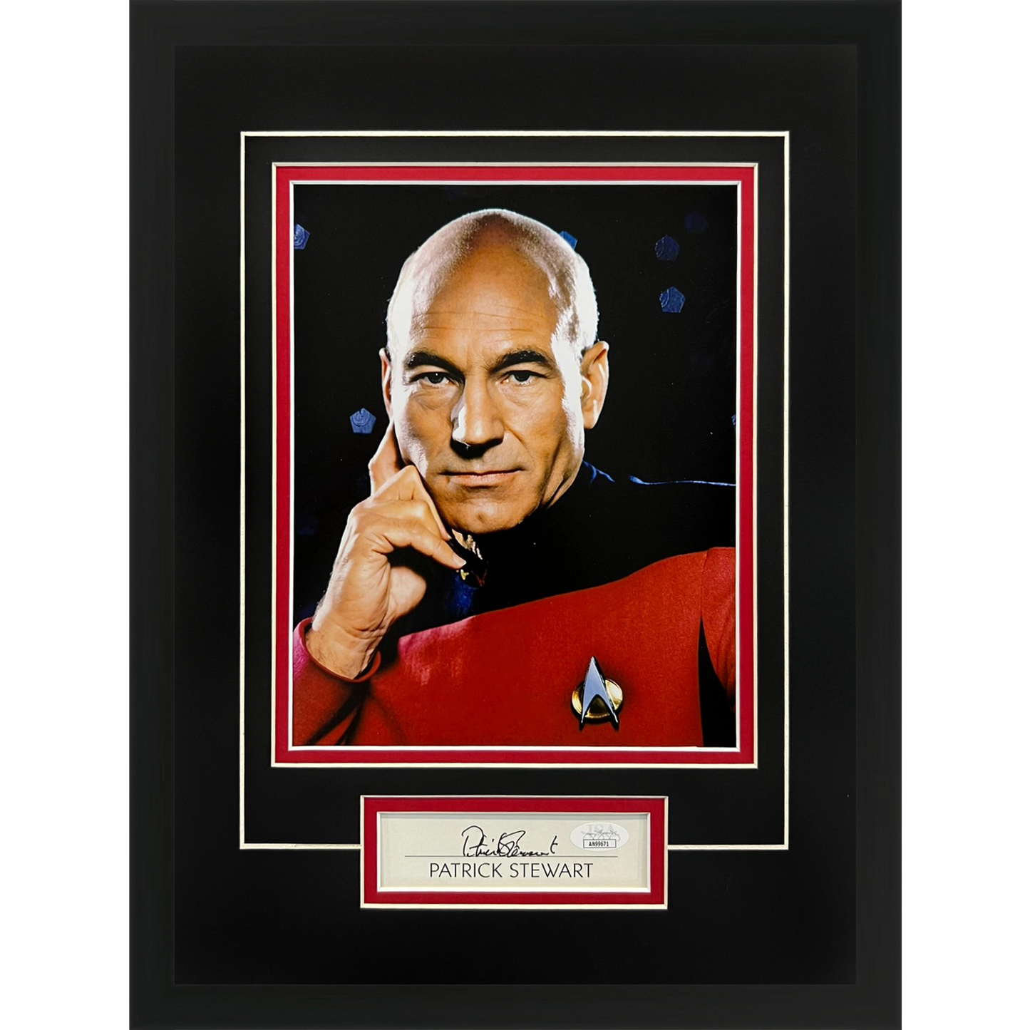 Patrick Stewart Autographed Star Trek 8x10 Photo Signature Series Frame - JSA