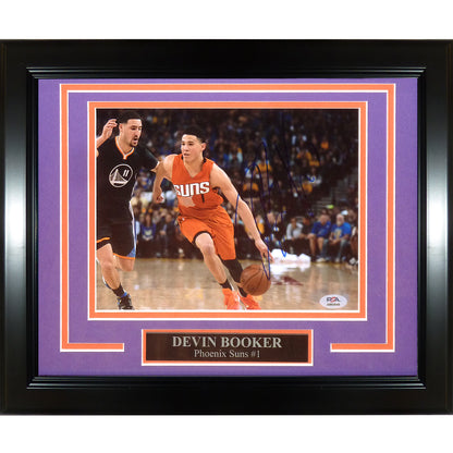 Devin Booker Autographed Phoenix Suns Deluxe Framed 8x10 Photo - JSA