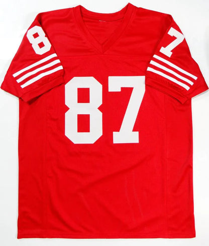 Dwight Clark Autographed San Francisco 49ers (Red #87) Custom Jersey - JSA