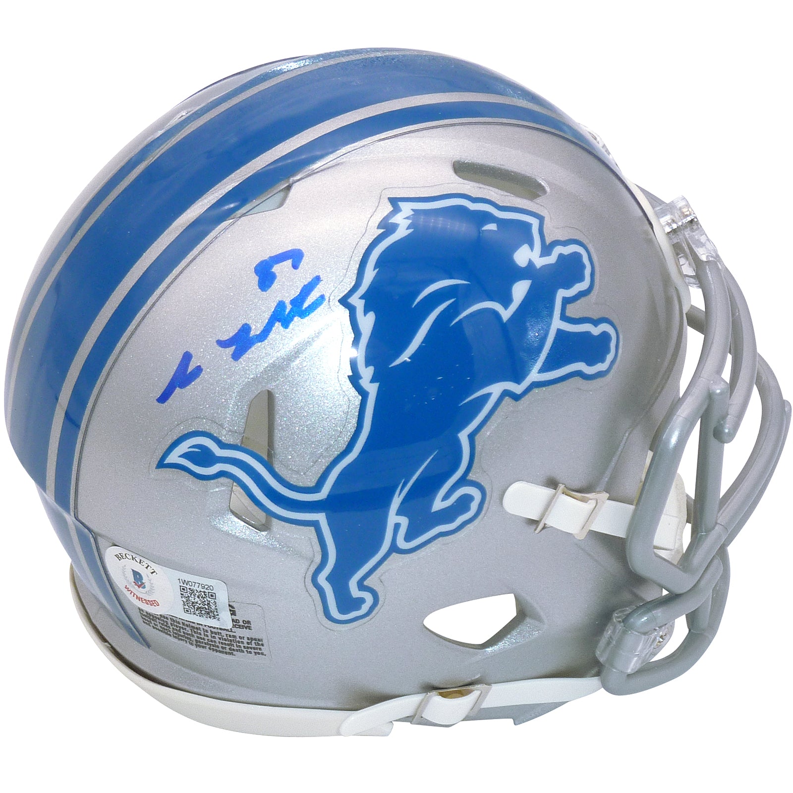 Sam LaPorta Autographed Detroit Lions Mini Helmet - Beckett