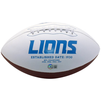 Sam LaPorta Autographed Detroit Lions Logo Football - Beckett