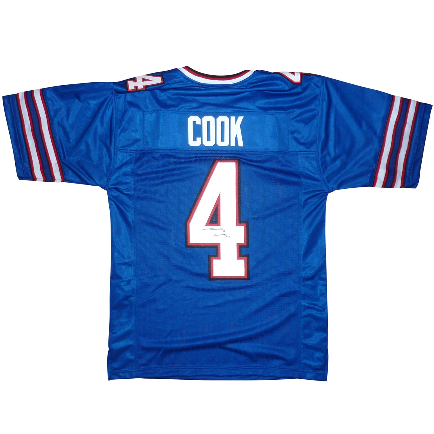 James Cook Autographed Buffalo (Blue #4) Jersey - JSA