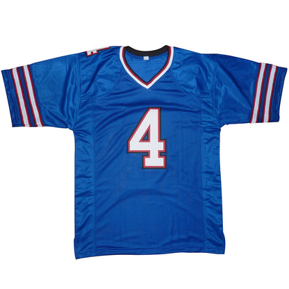 James Cook Autographed Buffalo (Blue #4) Jersey - JSA