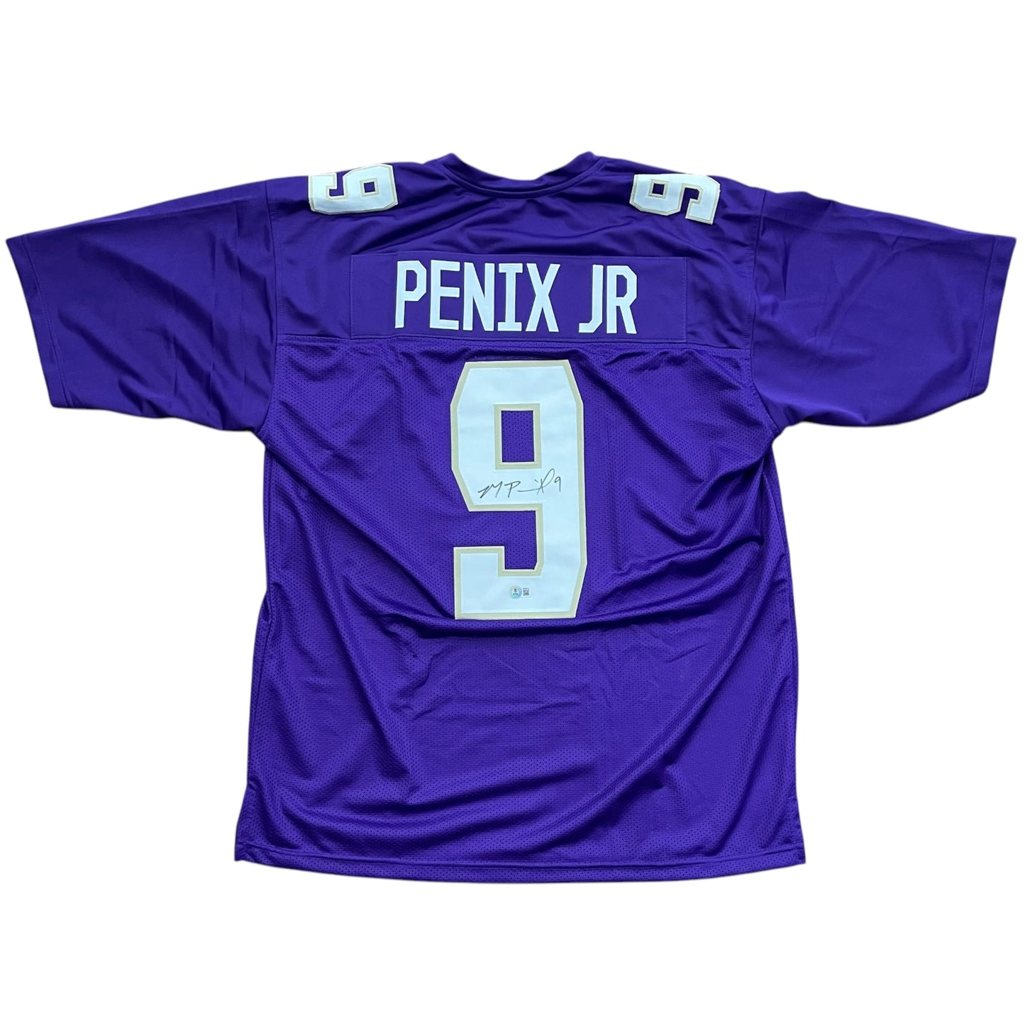 Michael Penix Jr. Autographed Washington Huskies (Purple #9) Custom Jersey - Beckett
