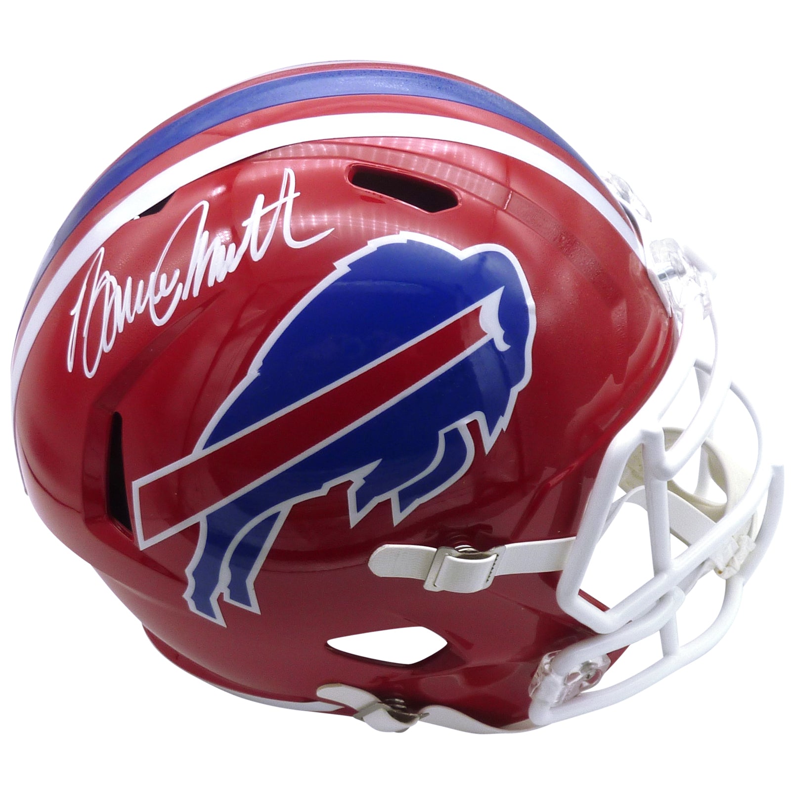 Bruce Smith Autographed Buffalo Bills Deluxe Full-Size Replica Helmet - JSA
