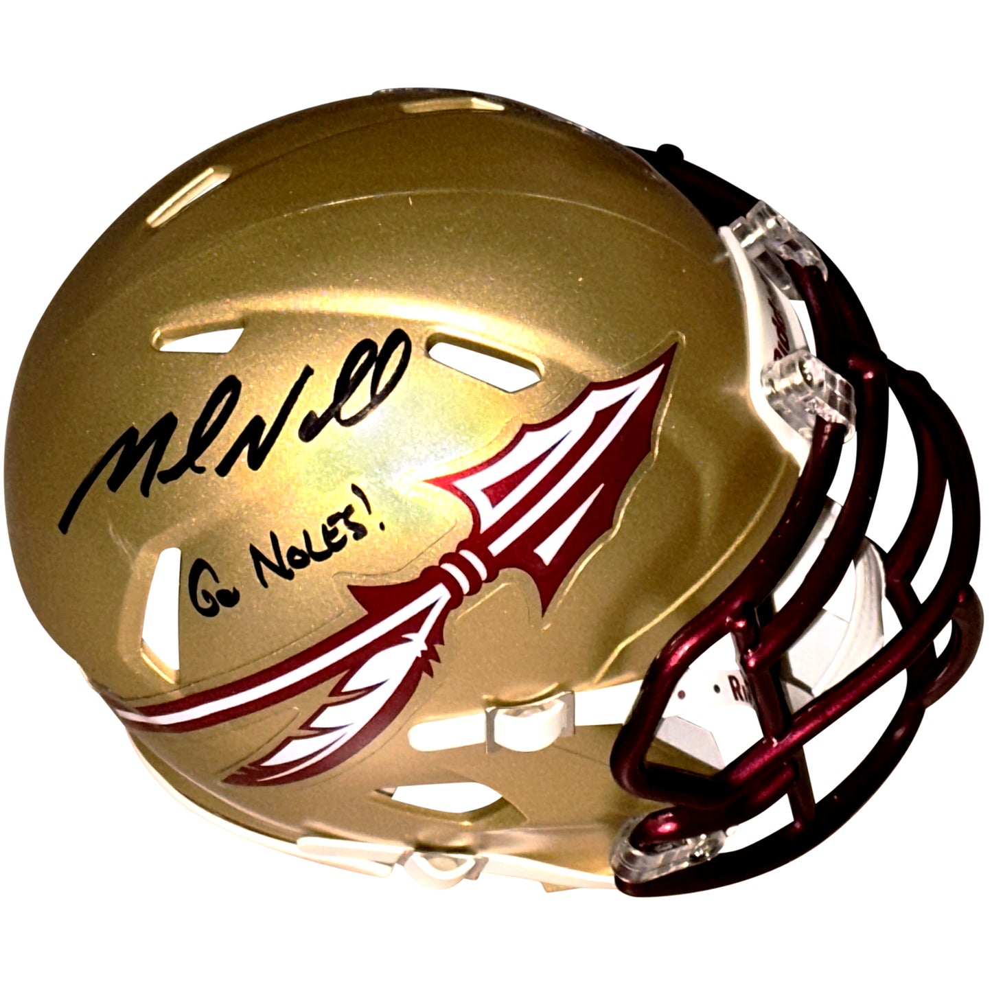 Mike Norvell Autographed Florida State FSU Seminoles (Speed) Mini Helmet w/ "Go Noles" - JSA