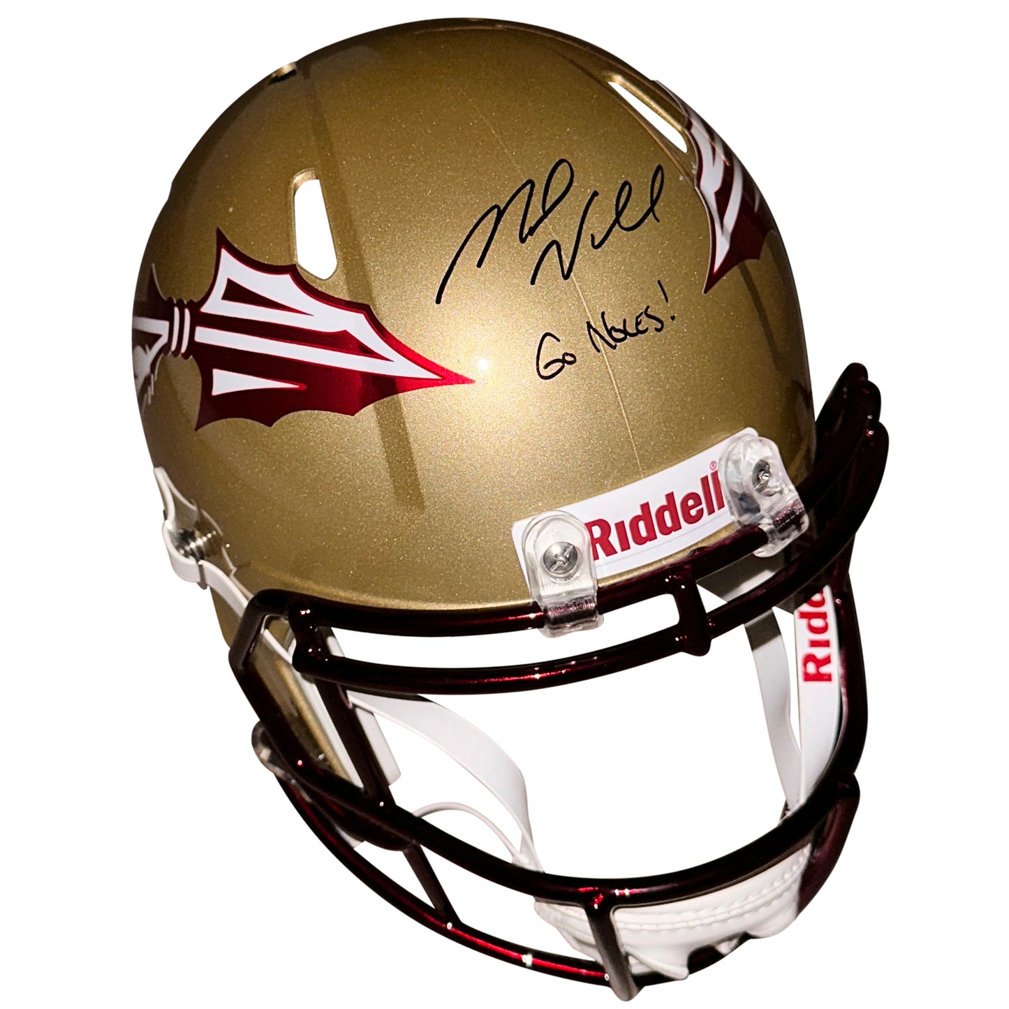 Mike Norvell Autographed Florida State FSU Seminoles (Speed) Deluxe Full-Size Replica Helmet w/ "Go Noles" - JSA
