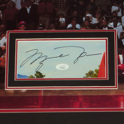 Michael Jordan Autograph Deluxe Framed over Chicago Bulls 1988 Gatorade Slam Dunk Full-Size Poster - JSA LOA