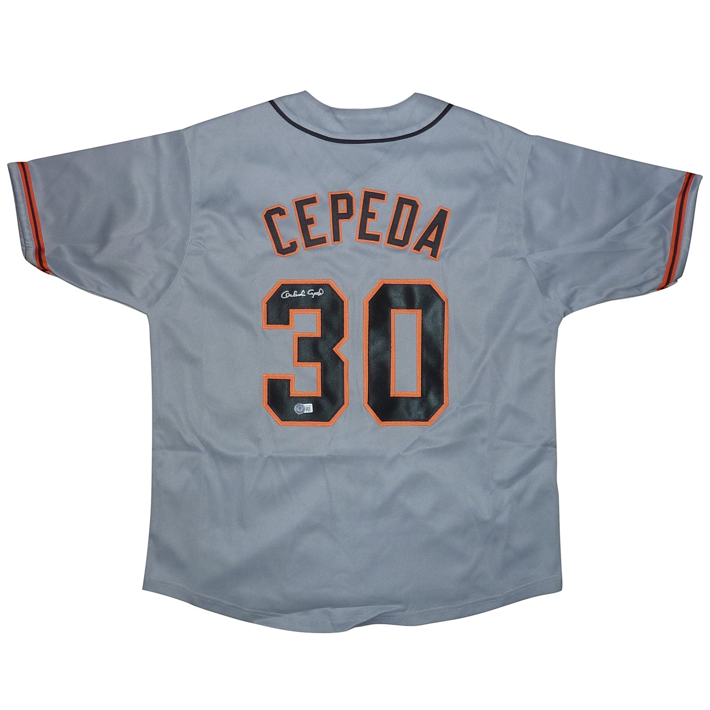 Orlando Cepeda Autographed San Francisco (Grey #30) Custom Jersey - Beckett
