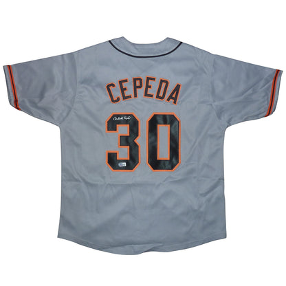 Orlando Cepeda Autographed San Francisco (Grey #30) Custom Jersey - Beckett
