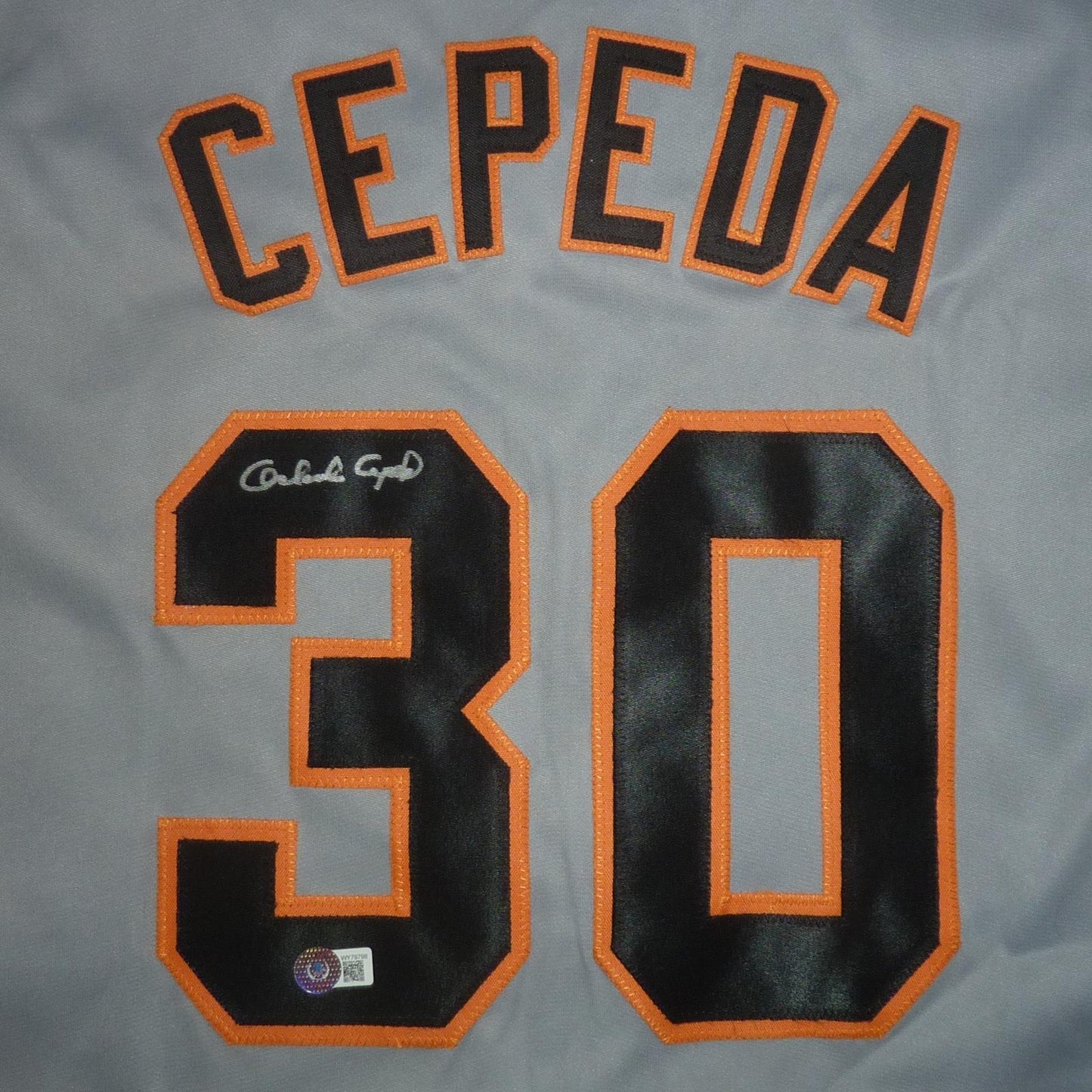 Orlando Cepeda Autographed San Francisco (Grey #30) Custom Jersey - Beckett