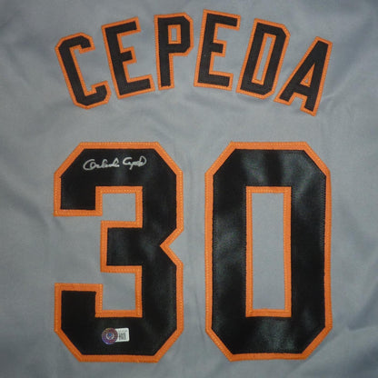 Orlando Cepeda Autographed San Francisco (Grey #30) Custom Jersey - Beckett