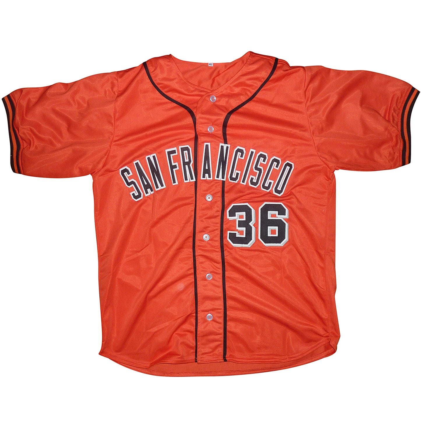 Gaylord Perry Autographed San Francisco (Orange #36) Custom Jersey - JSA