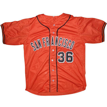Gaylord Perry Autographed San Francisco (Orange #36) Custom Jersey - JSA