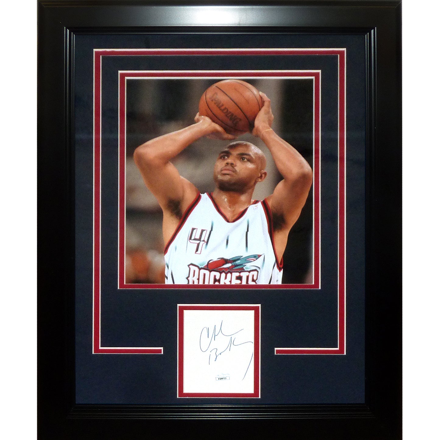 Charles Barkley Autographed Houston Rockets Signature Series Frame - JSA