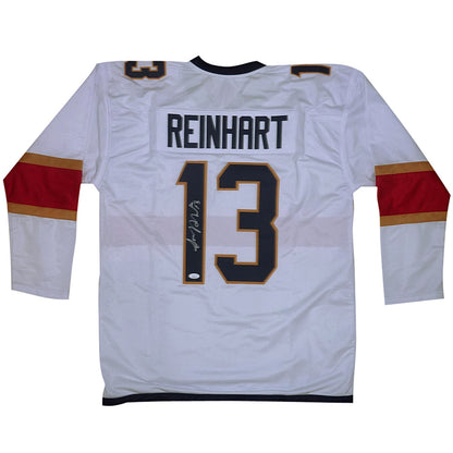 Sam Reinhart Autographed Florida (White #13) Custom Hockey Jersey - JSA