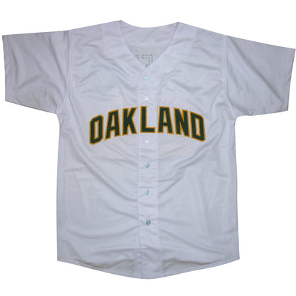 Rickey Henderson Autographed Oakland (White #24) Custom Jersey - Beckett