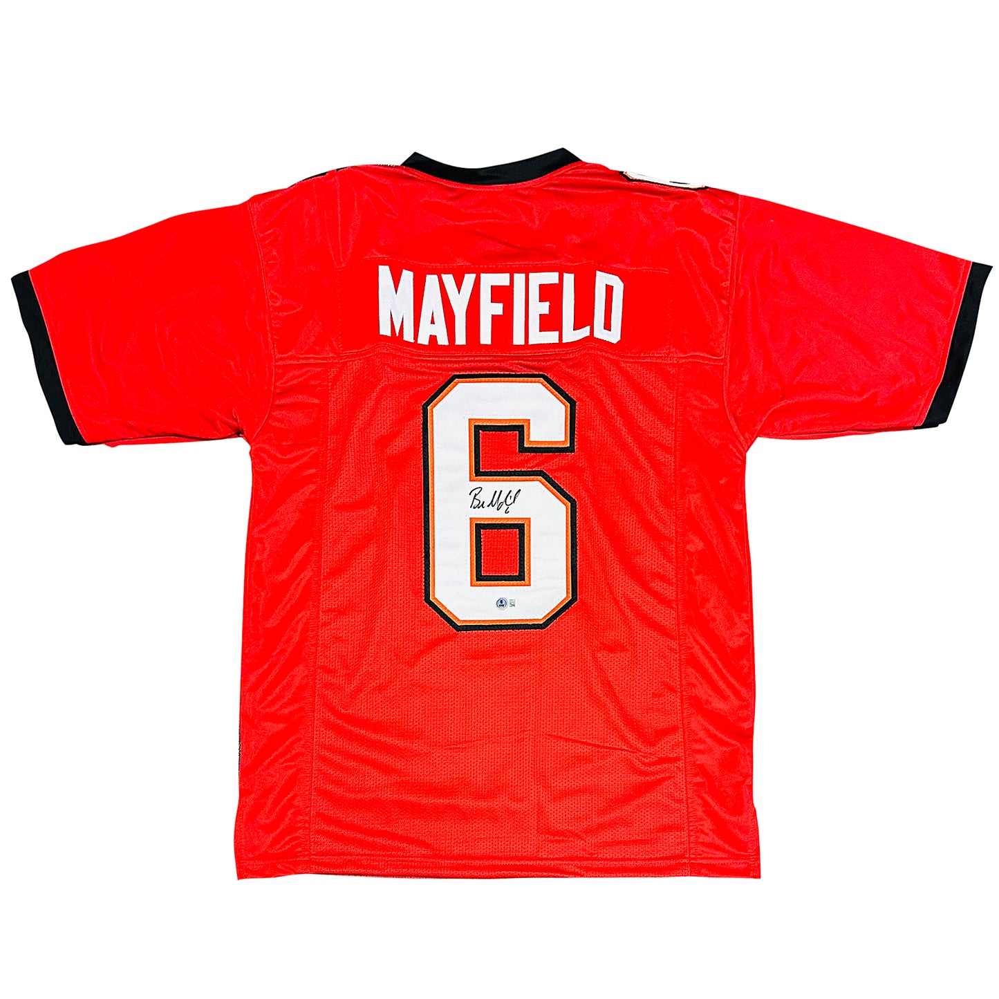 Baker Mayfield Autographed Tampa Bay (Red #6) Custom Jersey - Beckett