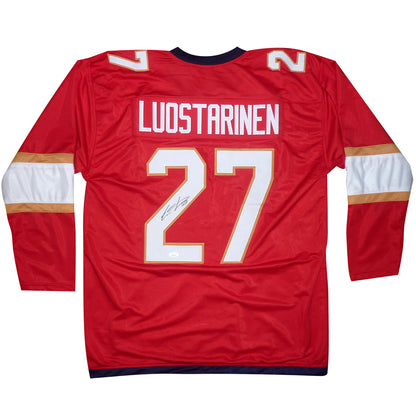 Eetu Luostarinen Autographed Florida (Red #27) Custom Hockey Jersey - JSA