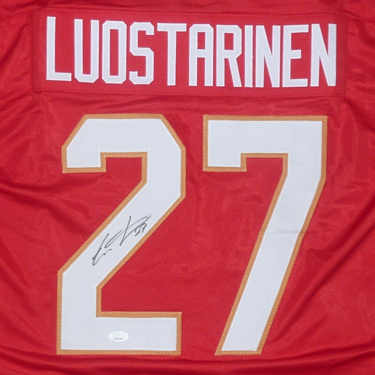 Eetu Luostarinen Autographed Florida (Red #27) Custom Hockey Jersey - JSA